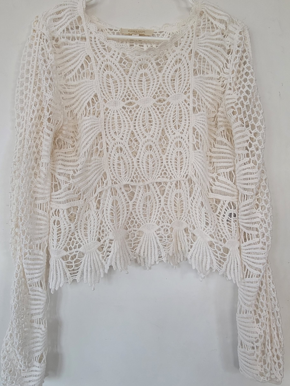 Cream Crochet Top